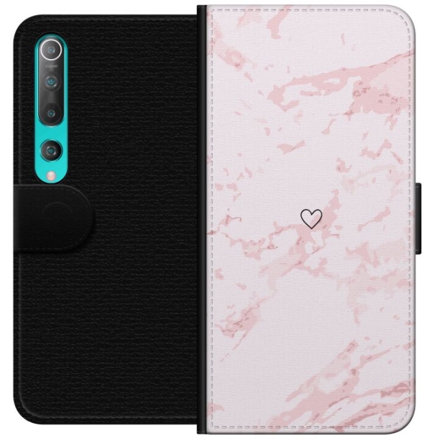 Wallet case for Xiaomi Mi 10 5G with Pink Heart design