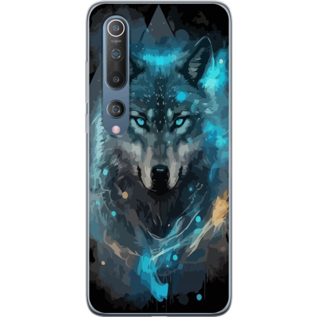 Mobile case for Xiaomi Mi 10 5G with Wolf design