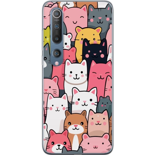 Mobile case for Xiaomi Mi 10 5G with Cat pattern design