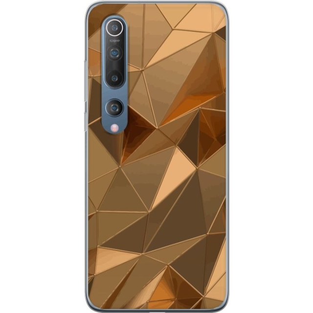 Mobile case for Xiaomi Mi 10 5G with 3D Gold design