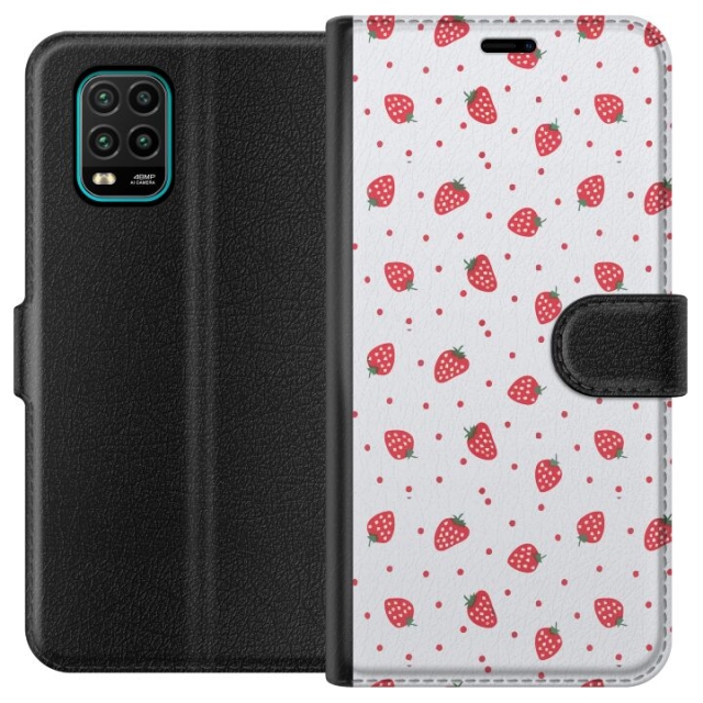 Wallet case for Xiaomi Mi 10 Lite 5G with Strawberries design