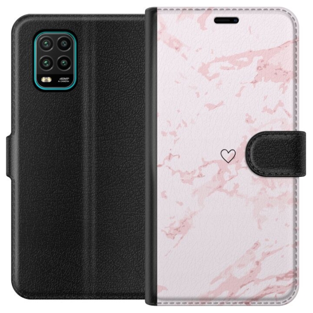 Wallet case for Xiaomi Mi 10 Lite 5G with Pink Heart design