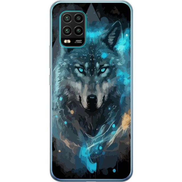 Mobile case for Xiaomi Mi 10 Lite 5G with Wolf design