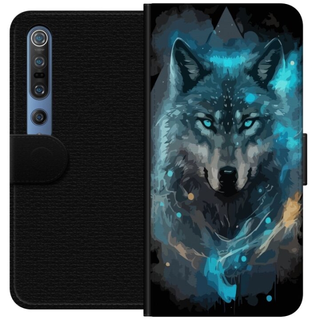 Wallet case for Xiaomi Mi 10 Pro 5G with Wolf design