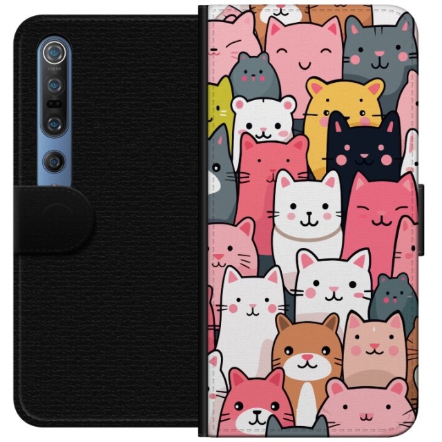 Wallet case for Xiaomi Mi 10 Pro 5G with Cat pattern design