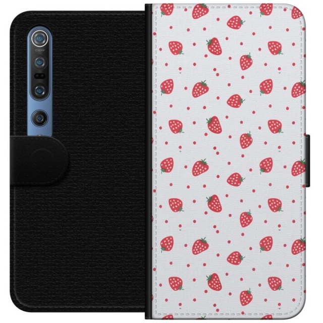 Wallet case for Xiaomi Mi 10 Pro 5G with Strawberries design