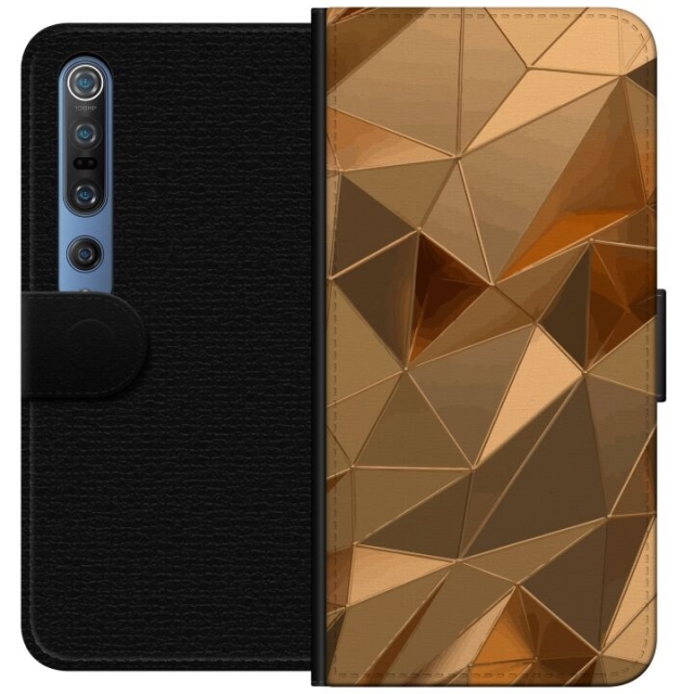 Wallet case for Xiaomi Mi 10 Pro 5G with 3D Gold design