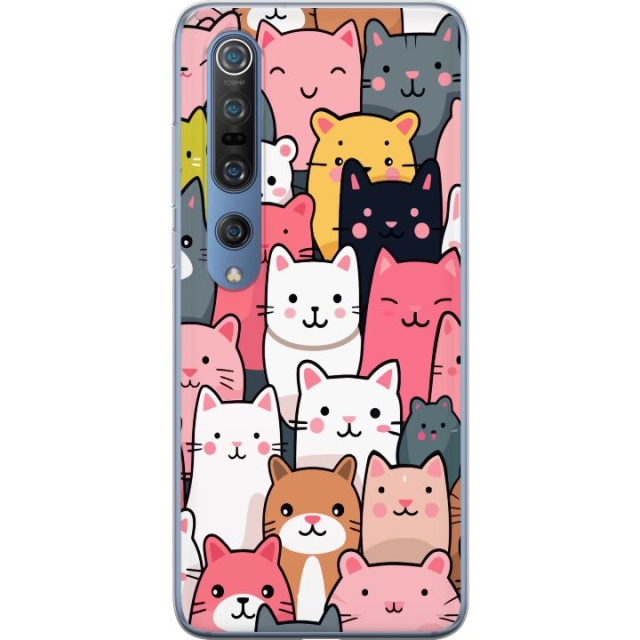 Mobile case for Xiaomi Mi 10 Pro 5G with Cat pattern design