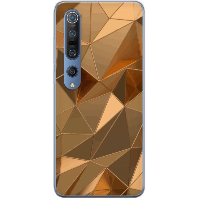Mobile case for Xiaomi Mi 10 Pro 5G with 3D Gold design