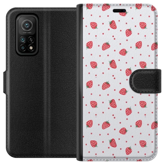 Wallet case for Xiaomi Mi 10T 5G with Strawberries design