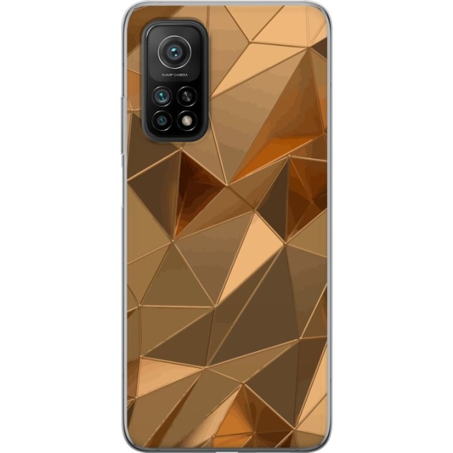 Mobile case for Xiaomi Mi 10T 5G with 3D Gold design