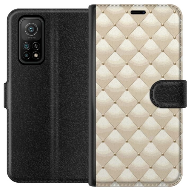 Wallet case for Xiaomi Mi 10T Pro 5G with Gold shine design