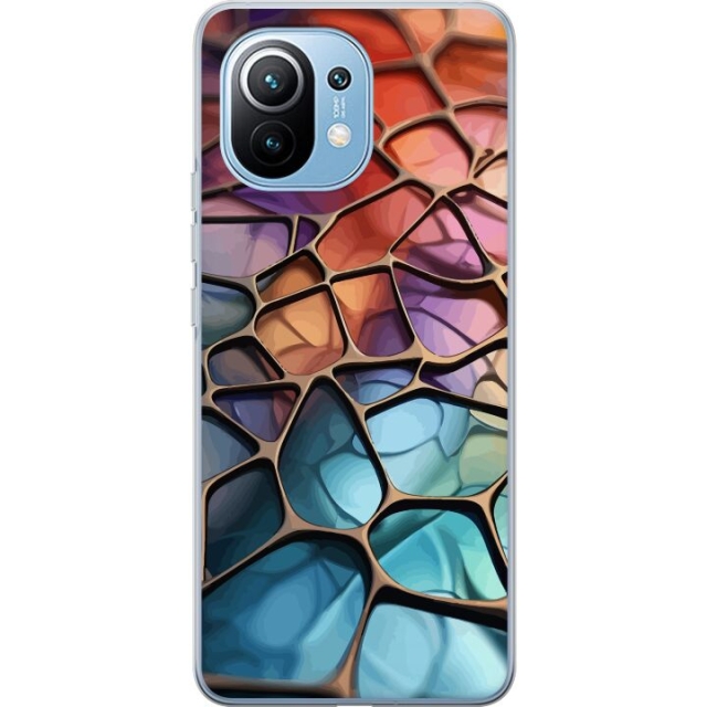 Mobile case for Xiaomi Mi 11 with Metallic pattern design