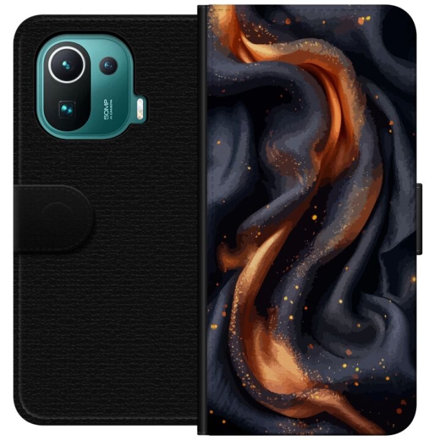 Wallet case for Xiaomi Mi 11 Pro with Fiery silk design
