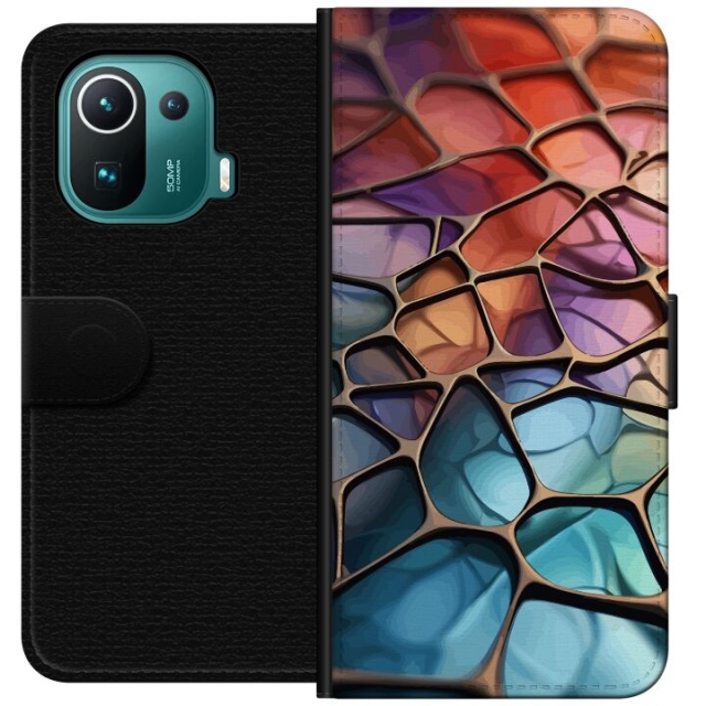 Wallet case for Xiaomi Mi 11 Pro with Metallic pattern design