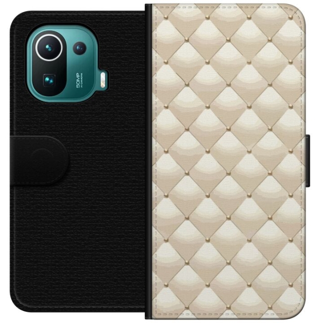 Wallet case for Xiaomi Mi 11 Pro with Gold shine design