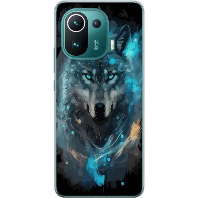 Mobile case for Xiaomi Mi 11 Pro with Wolf design