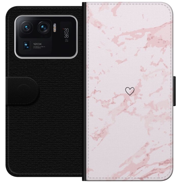 Wallet case for Xiaomi Mi 11 Ultra with Pink Heart design