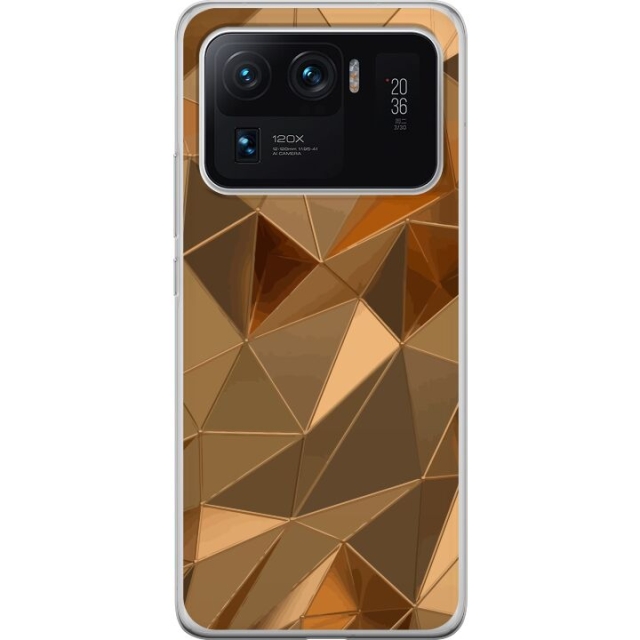 Mobile case for Xiaomi Mi 11 Ultra with 3D Gold design
