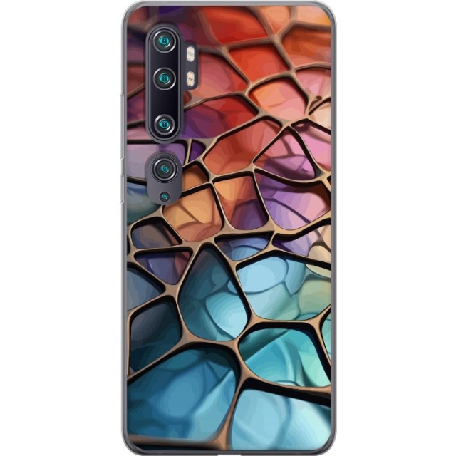 Mobile case for Xiaomi Mi Note 10 with Metallic pattern design