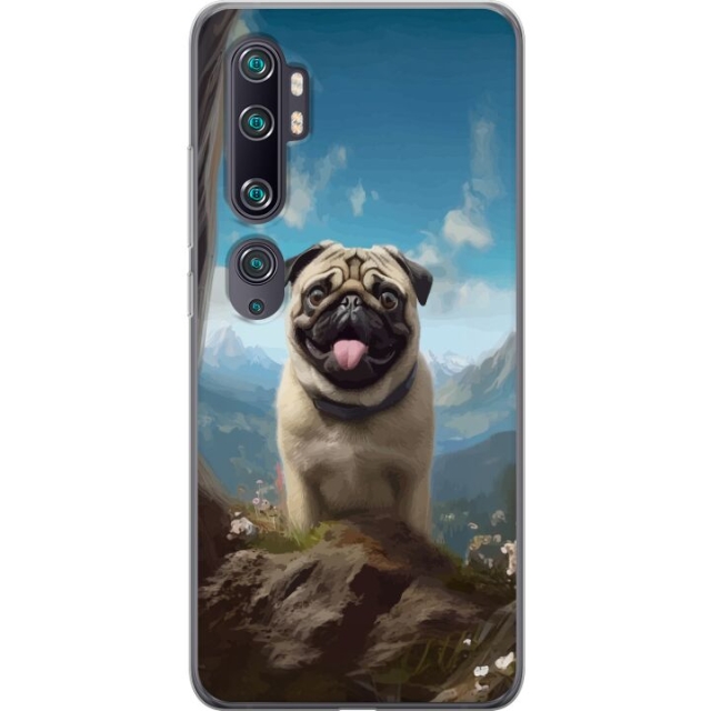 Mobile case for Xiaomi Mi Note 10 with Happy Dog design