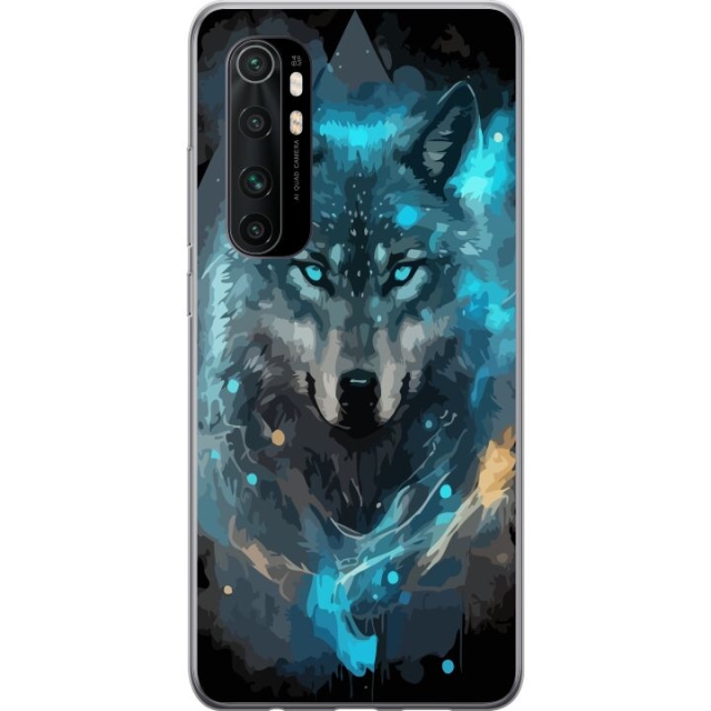 Mobile case for Xiaomi Mi Note 10 Lite with Wolf design
