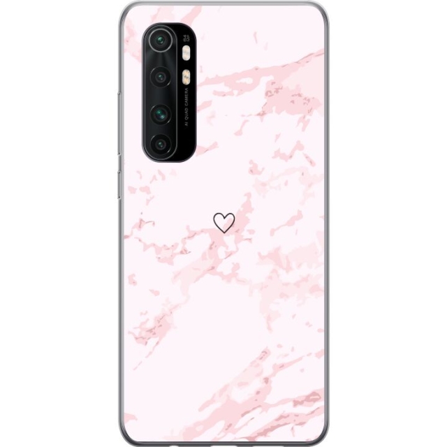Mobile case for Xiaomi Mi Note 10 Lite with Pink Heart design