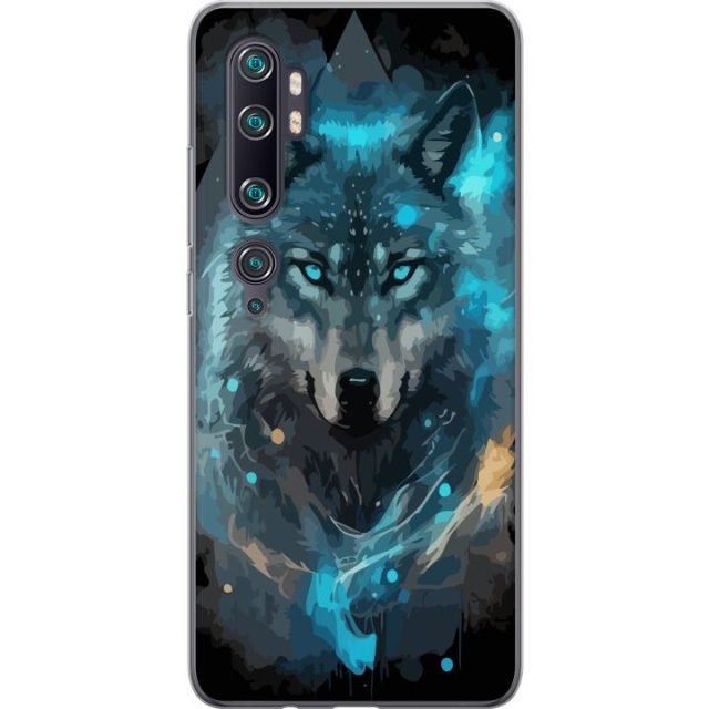 Mobile case for Xiaomi Mi Note 10 Pro with Wolf design