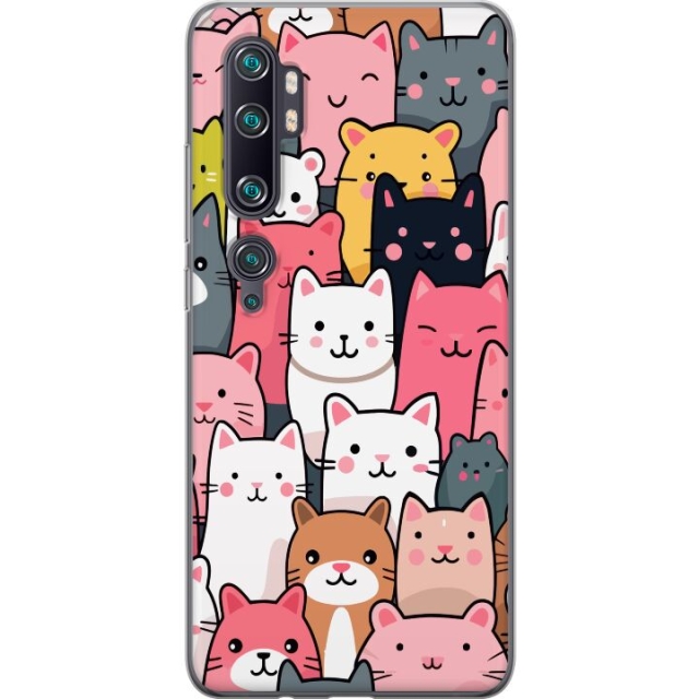 Mobile case for Xiaomi Mi Note 10 Pro with Cat pattern design