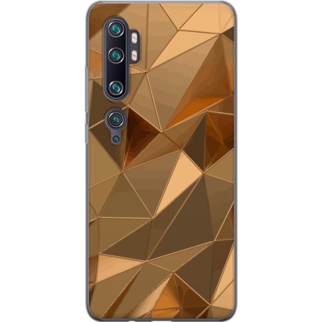 Mobile case for Xiaomi Mi Note 10 Pro with 3D Gold design