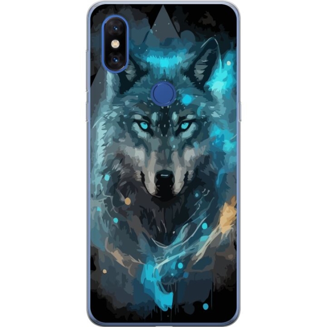 Mobile case for Xiaomi Mi Mix 3 with Wolf design