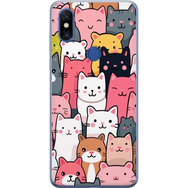 Mobile case for Xiaomi Mi Mix 3 with Cat pattern design