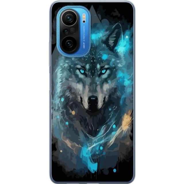 Mobile case for Xiaomi Poco F3 with Wolf design