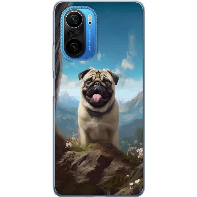 Mobile case for Xiaomi Poco F3 with Happy Dog design