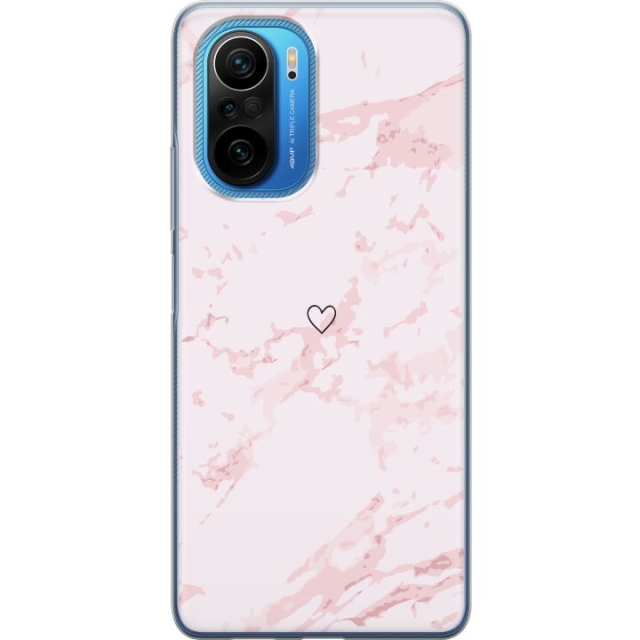 Mobile case for Xiaomi Poco F3 with Pink Heart design