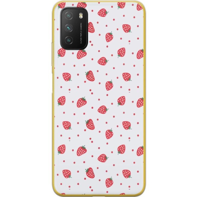 Mobile case for Xiaomi Poco M3  with Strawberries design