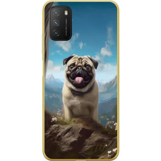 Mobile case for Xiaomi Poco M3  with Happy Dog design