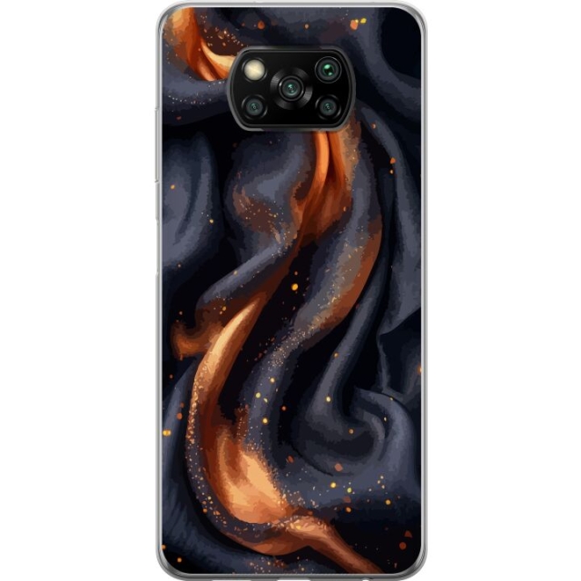 Mobile case for Xiaomi Poco X3 NFC with Fiery silk design