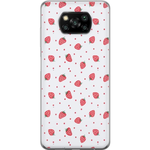 Mobile case for Xiaomi Poco X3 NFC with Strawberries design