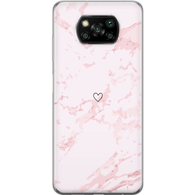 Mobile case for Xiaomi Poco X3 NFC with Pink Heart design