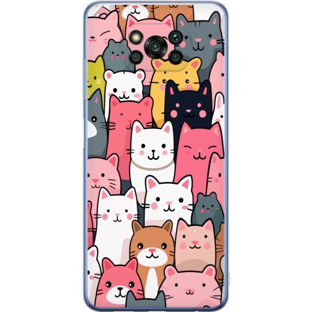 Mobile case for Xiaomi Poco X3 Pro with Cat pattern design