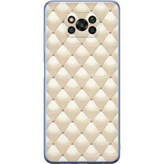 Mobile case for Xiaomi Poco X3 Pro with Gold shine design