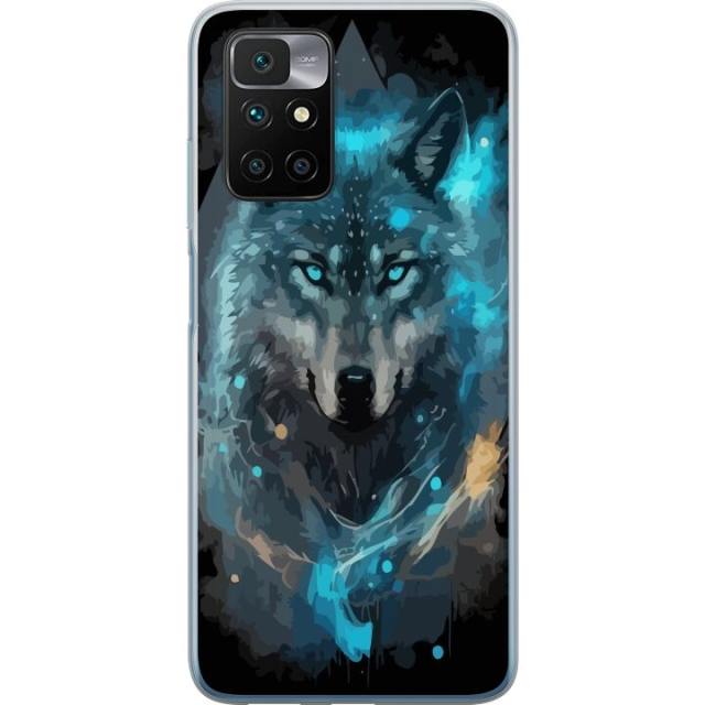 Mobile case for Xiaomi Redmi 10 with Wolf design