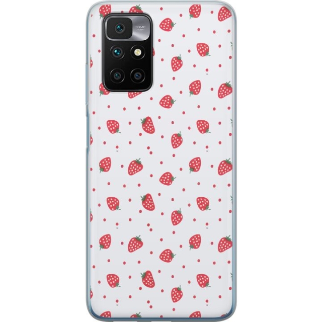 Mobile case for Xiaomi Redmi 10 with Strawberries design