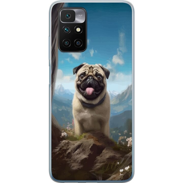 Mobile case for Xiaomi Redmi 10 with Happy Dog design
