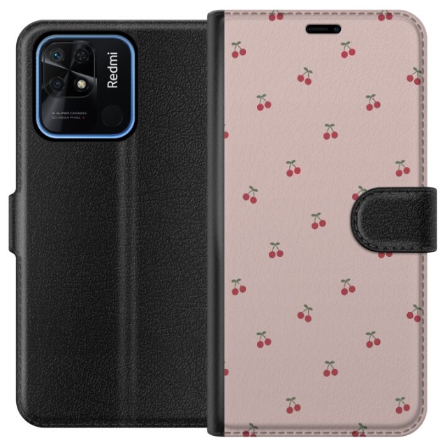 Wallet case for Xiaomi Redmi 10C with Cherry design