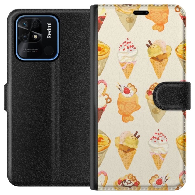 Wallet case for Xiaomi Redmi 10C with Glassy design