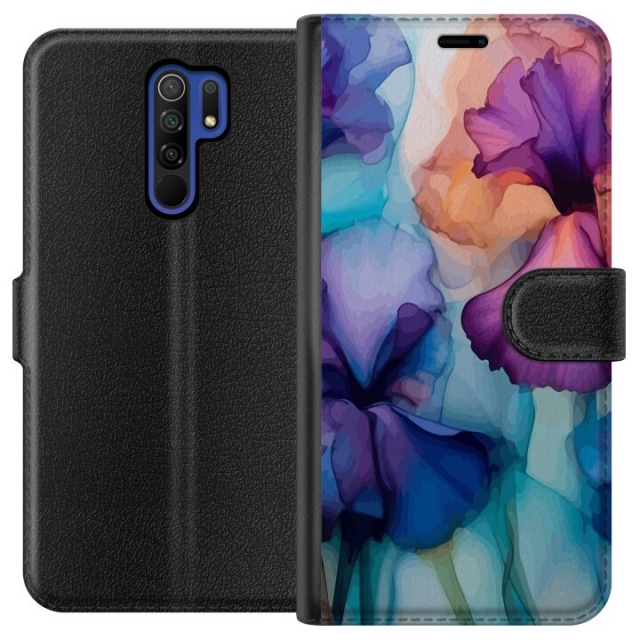 Wallet case for Xiaomi Redmi 9 with Magical flowers design