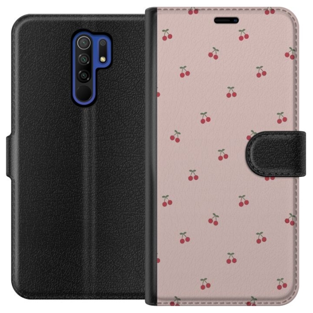 Wallet case for Xiaomi Redmi 9 with Cherry design