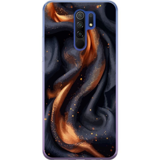 Mobile case for Xiaomi Redmi 9 with Fiery silk design